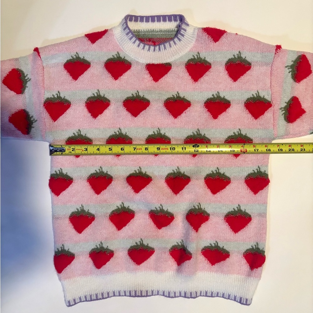 Strawberry Patterned Sweater - image 3
